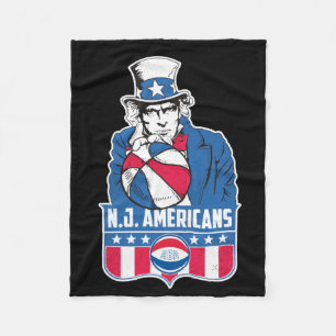 New Jersey Americans Basketball Uncle Sam Fleece Blanket
