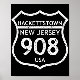New Jersey Area Code 908 Hackettstown, Nj Home Sta Poster