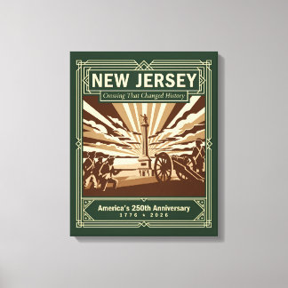 New Jersey Art Deco America 250th Anniversary Canvas Print