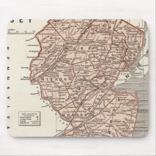 New Jersey Atlas Map Mouse Mat