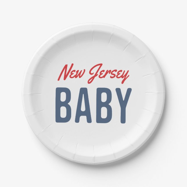 New Jersey Baby Paper Plate (Front)