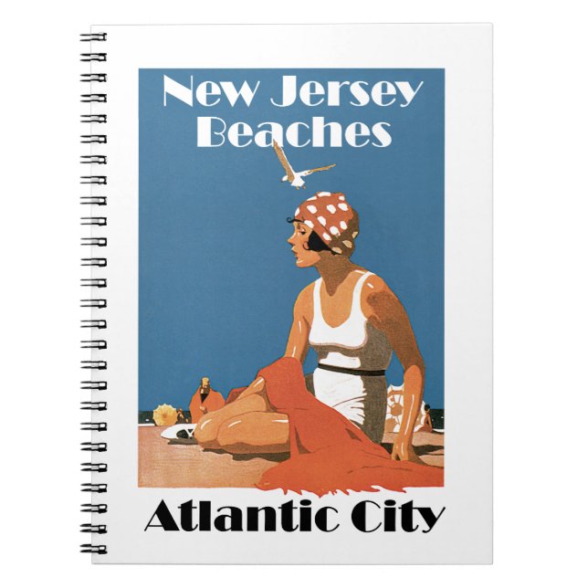 New Jersey Beaches ~ Atlantic City Notebook (Front)
