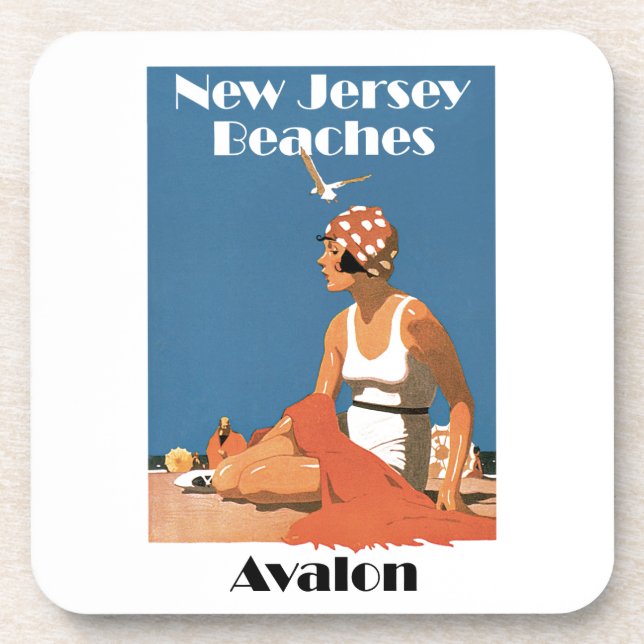 New Jersey Beaches ~ Avalon Coaster (Front)