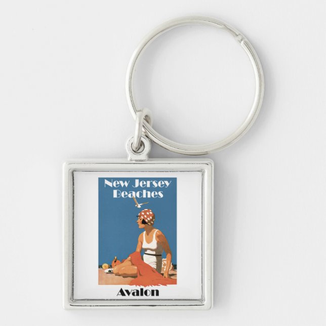 New Jersey Beaches ~ Avalon Key Ring (Front)