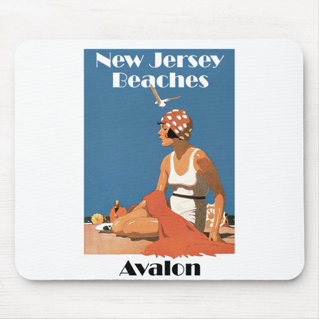 New Jersey Beaches ~ Avalon Mouse Mat (Front)