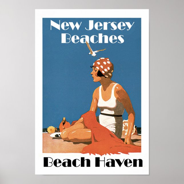 New Jersey Beaches ~ Beach Haven Poster (Front)