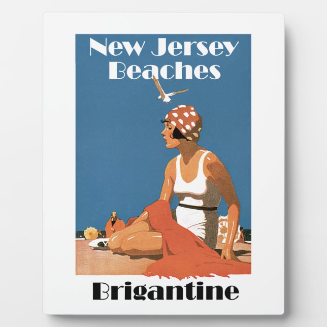 New Jersey Beaches ~ Brigantine Plaque (Front)