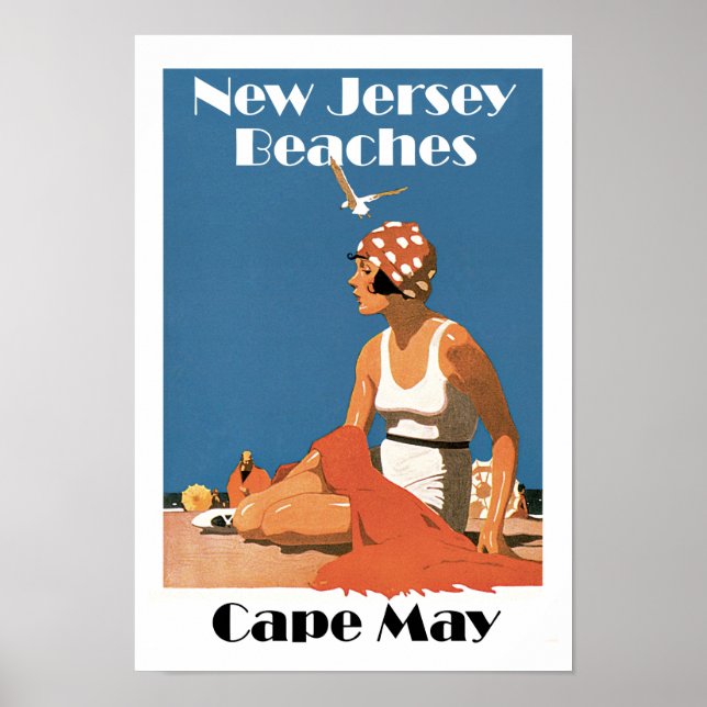 New Jersey Beaches ~ Cape May Poster (Front)