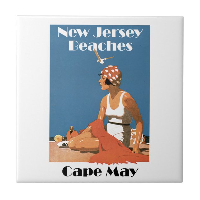 New Jersey Beaches ~ Cape May Tile (Front)