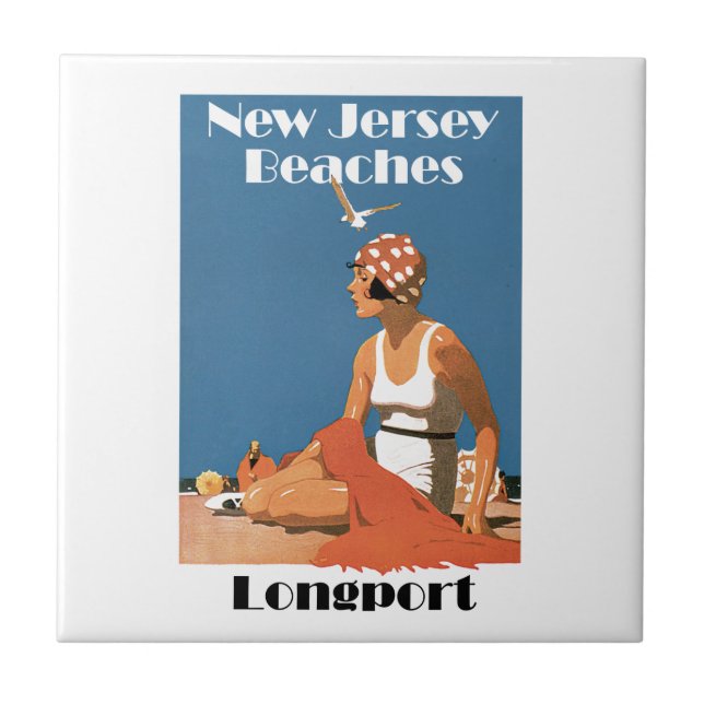 New Jersey Beaches ~ Longport Tile (Front)