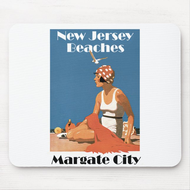 New Jersey Beaches ~ Margate City Mouse Mat (Front)