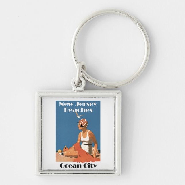 New Jersey Beaches ~ Ocean City Key Ring (Front)