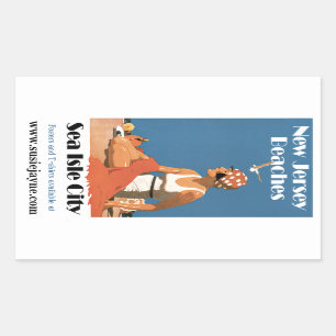 New Jersey Beaches ~ Sea Isle City Rectangular Sticker