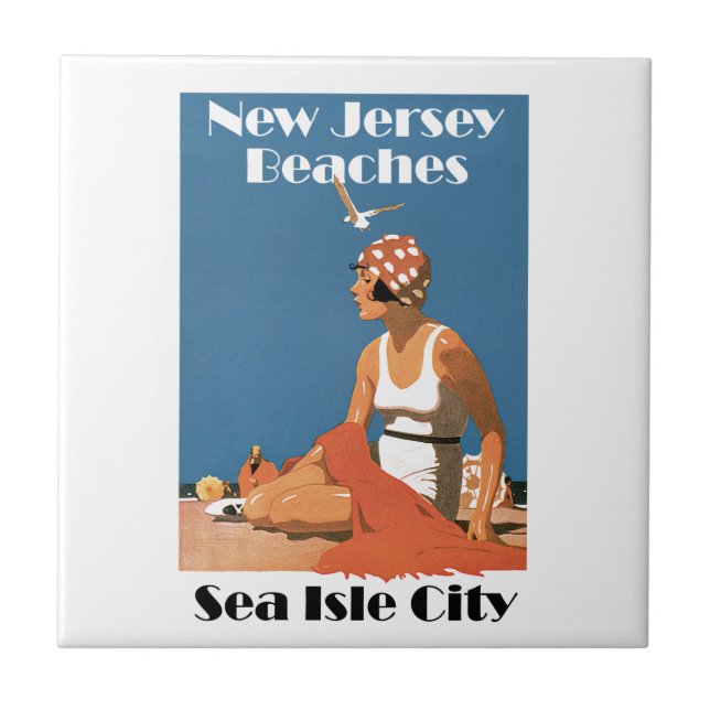 New Jersey Beaches ~Sea Isle City Tile (Front)