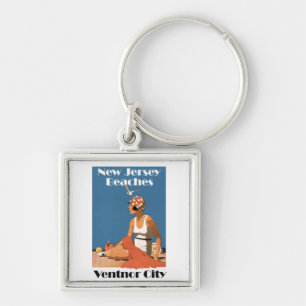 New Jersey Beaches ~ Ventnor City Key Ring