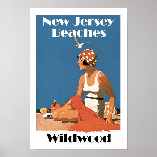 New Jersey Beaches ~ Wildwood Poster (Front)