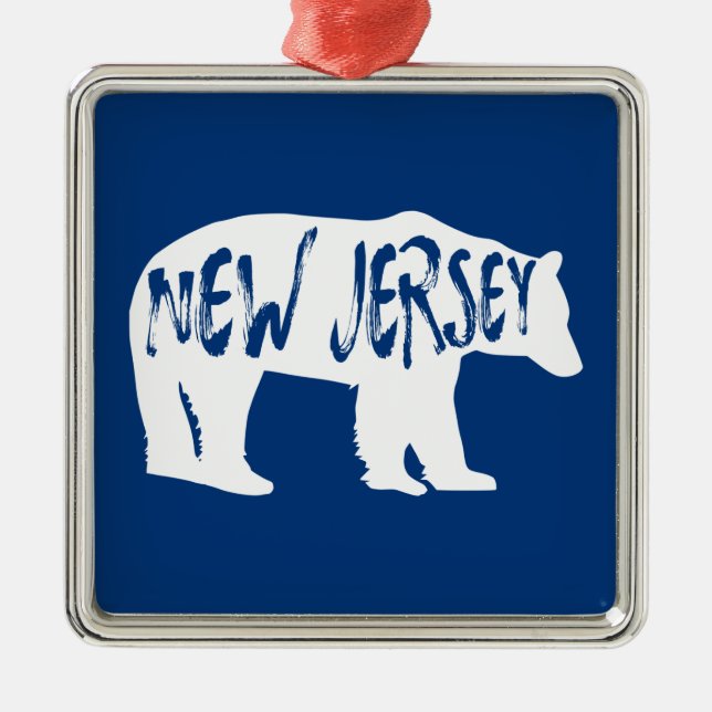 New Jersey Bear Metal Tree Decoration (Front)