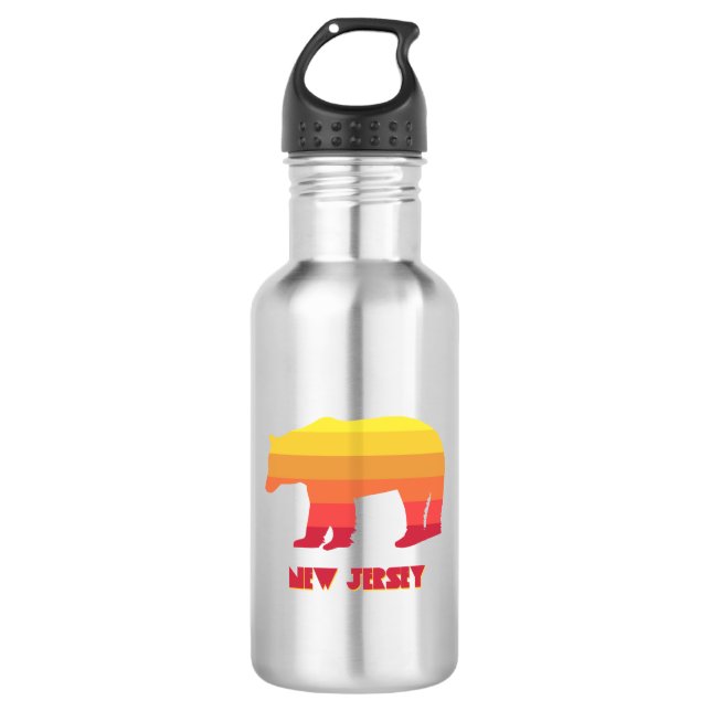 New Jersey Bear Rainbow 532 Ml Water Bottle (Front)