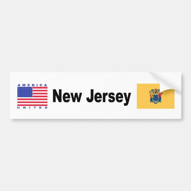 New Jersey Bumper Sticker (Front)