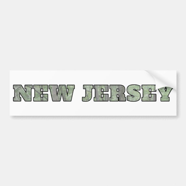 New Jersey Bumper Sticker (Front)