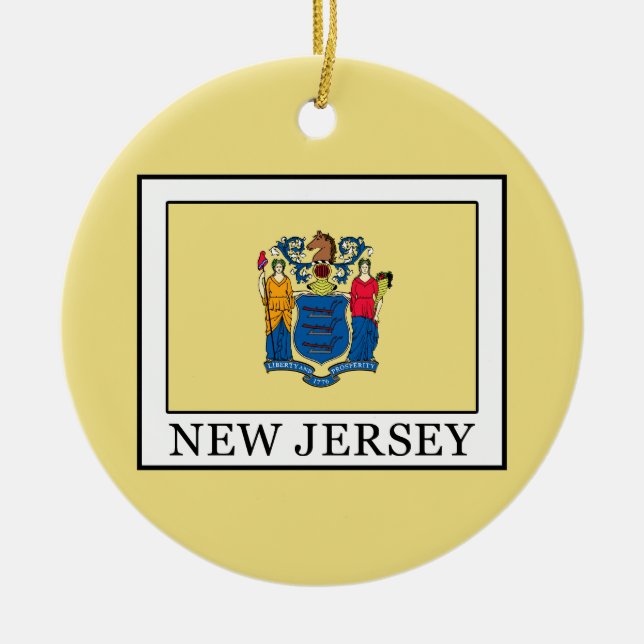New Jersey Ceramic Tree Decoration (Front)