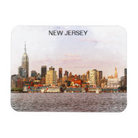 New Jersey Cityscape Panorama View