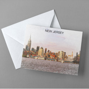 New Jersey Cityscape Panorama View Postcard