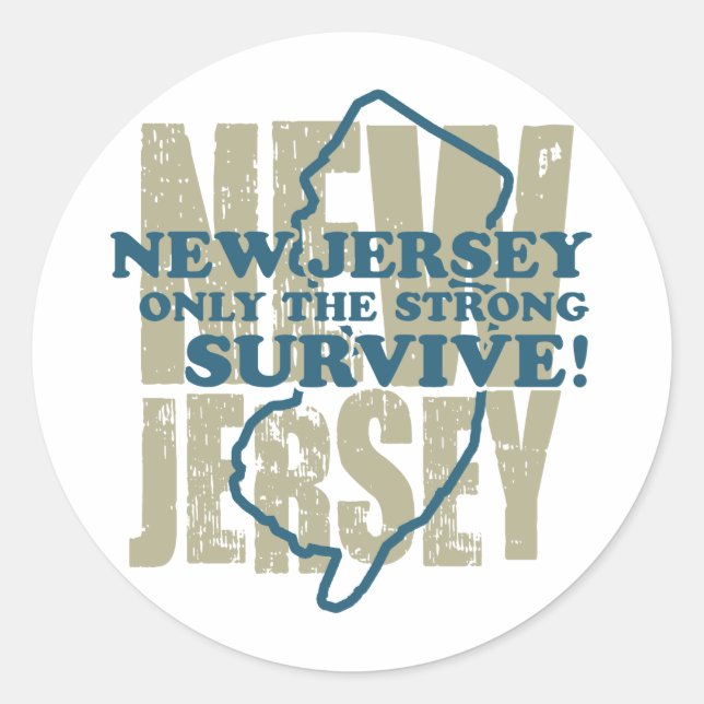 New Jersey Classic Round Sticker (Front)