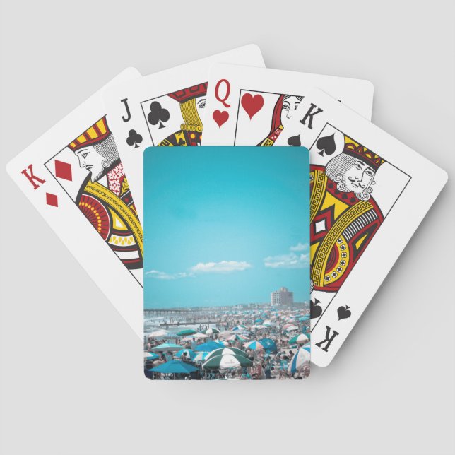 New Jersey Coastal Beach Art Playing Cards (Back)