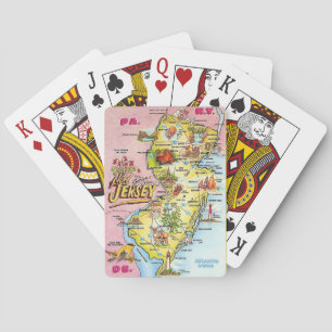 New Jersey Colourful Map Playing Cards