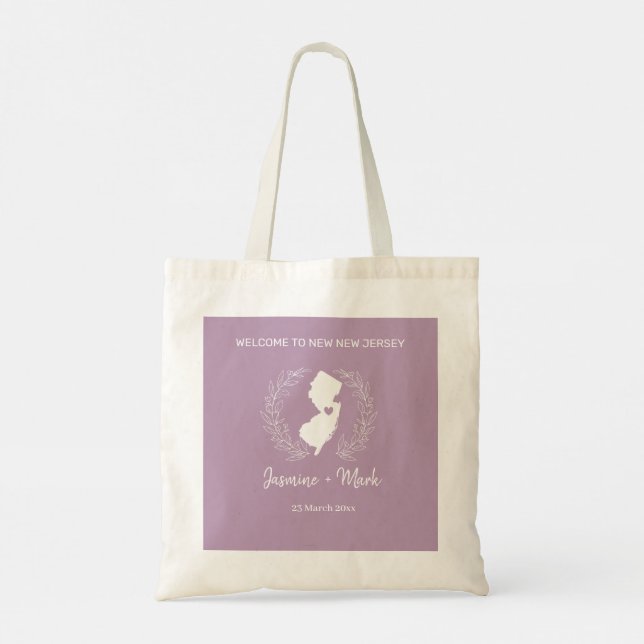New Jersey Destination Wedding Welcome  Tote Bag (Back)