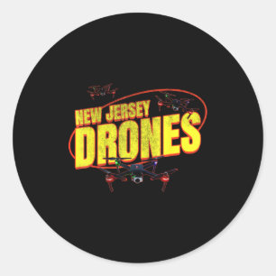 New Jersey Drones Funny Mystery Drones In New Jers Classic Round Sticker