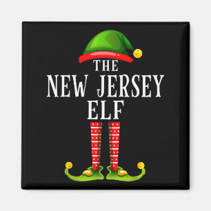 New Jersey Elf Christmas Matching Family Group Pjs Magnet