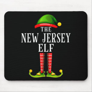 New Jersey Elf Christmas Matching Family Group Pjs Mouse Mat
