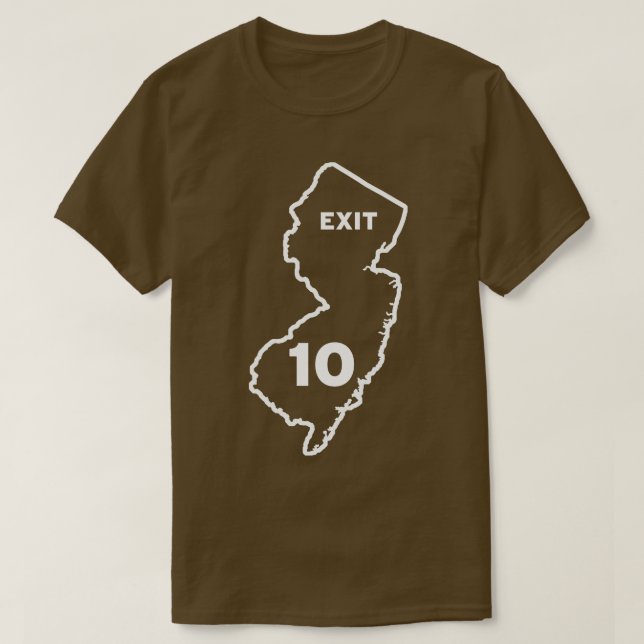 New Jersey Exit 10 T-Shirt (Design Front)