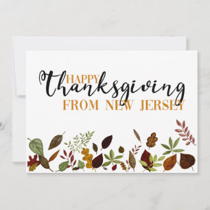New Jersey Fall Foliage Thanksgiving Card