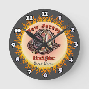 New Jersey Firefighter clock
