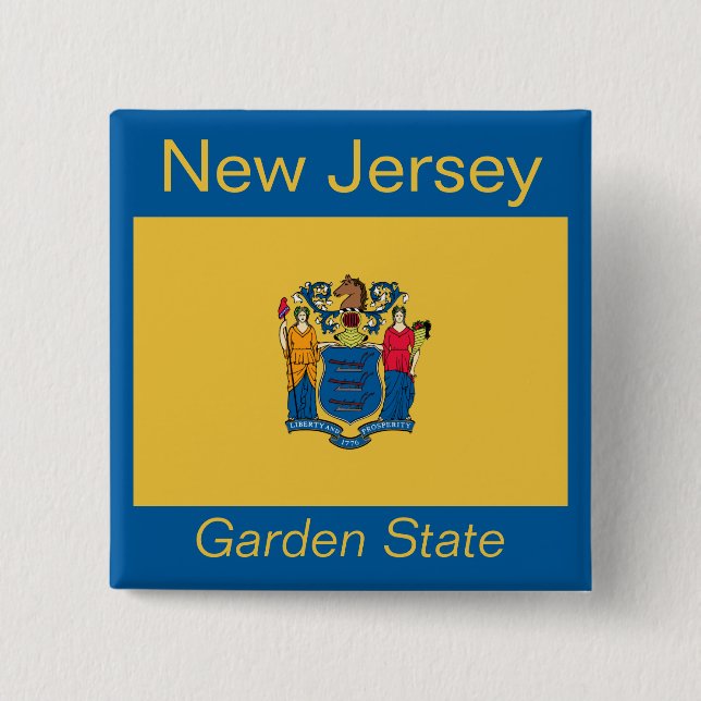 New Jersey Flag Button (Front)