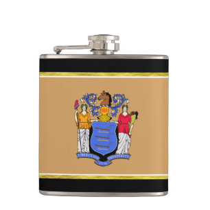 New Jersey flag Hip Flask