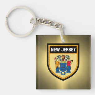 New Jersey Flag Key Ring