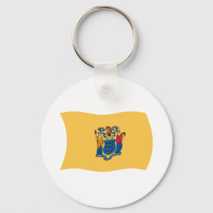 New Jersey Flag Keychain