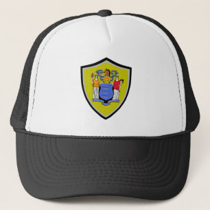 New Jersey flag trucker hat
