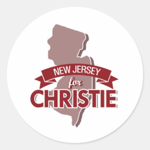 NEW JERSEY FOR CHRISTIE -.png Classic Round Sticker