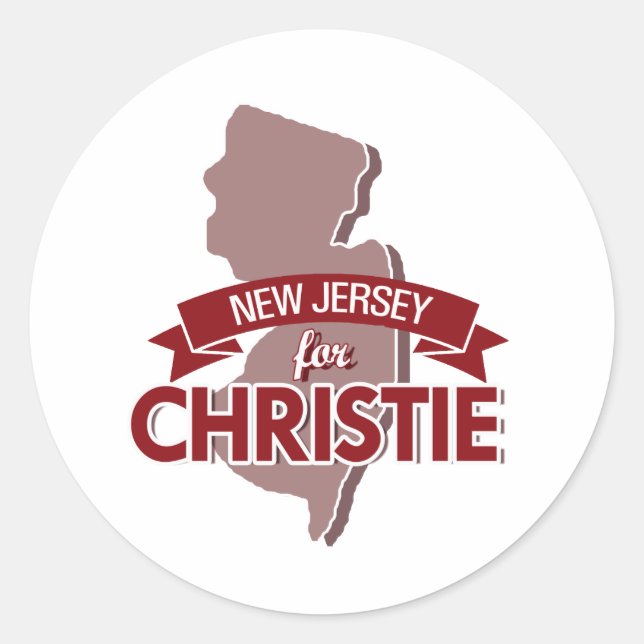 NEW JERSEY FOR CHRISTIE -.png Classic Round Sticker (Front)