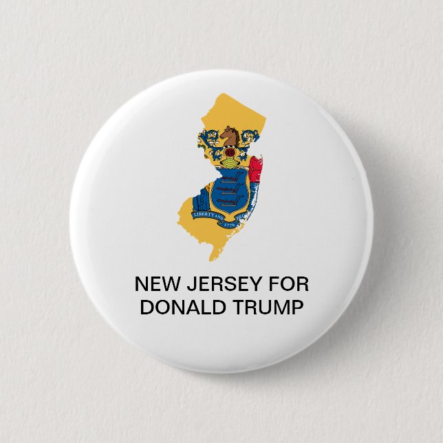 NEW JERSEY FOR DONALD TRUMP 2020 BUTTON (Front)