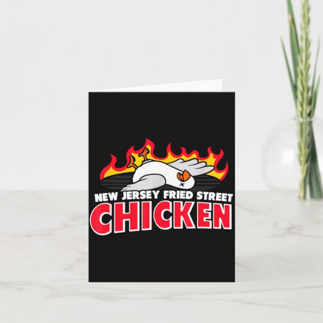 New Jersey Fried Street Chicken Funny Food  Card (Front)