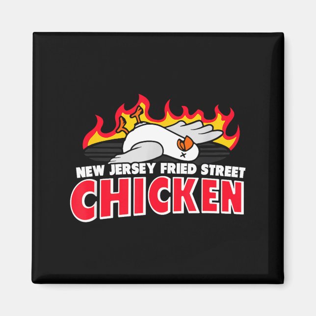 New Jersey Fried Street Chicken Funny Food  Magnet (Front)