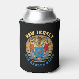 NEW JERSEY GARDEN STATE FLAG  CAN COOLER