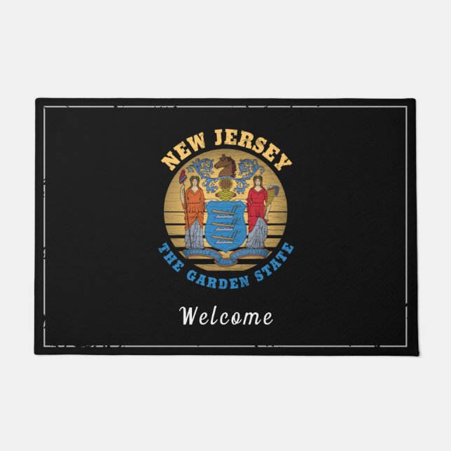 NEW JERSEY GARDEN STATE FLAG DOORMAT (Front)