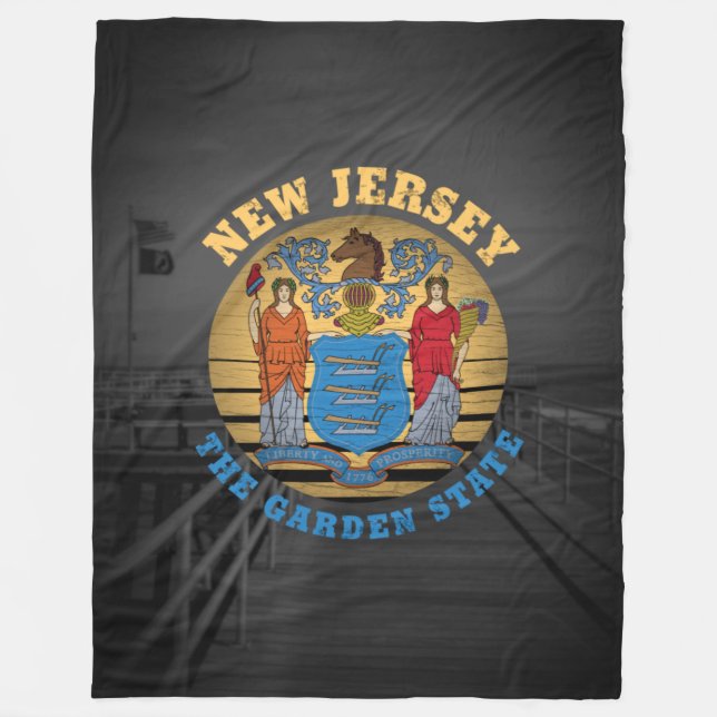 NEW JERSEY GARDEN STATE FLAG FLEECE BLANKET (Front)